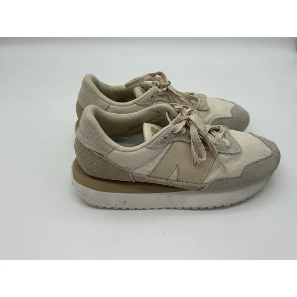 New Balance 237 Sneaker Womens 9 Cream Shoe Running Jogging Performance Gym - Picture 5 of 11